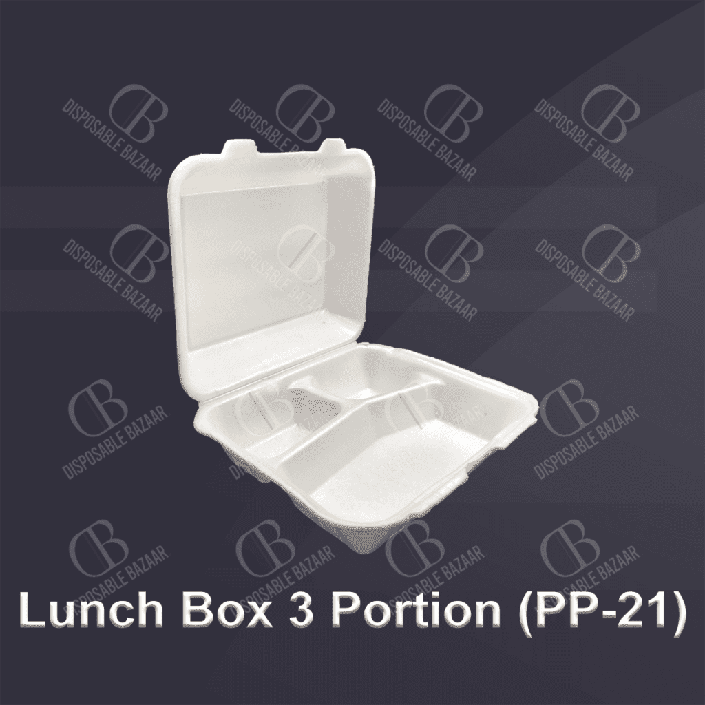 Styrofoam Lunch Box 3 Portion PP-21