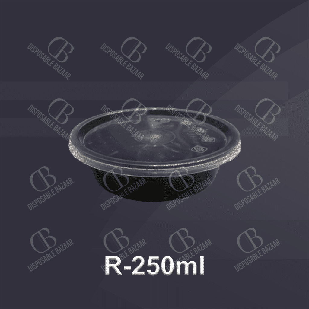 Plastic Container Black – R-250ml