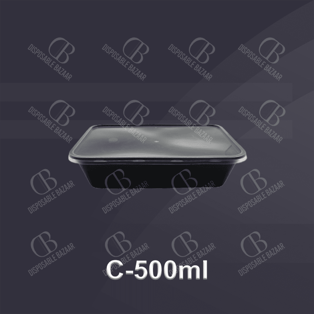 Plastic Container Black – C-500ml