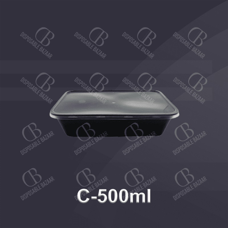 Plastic Container Black – C-500ml