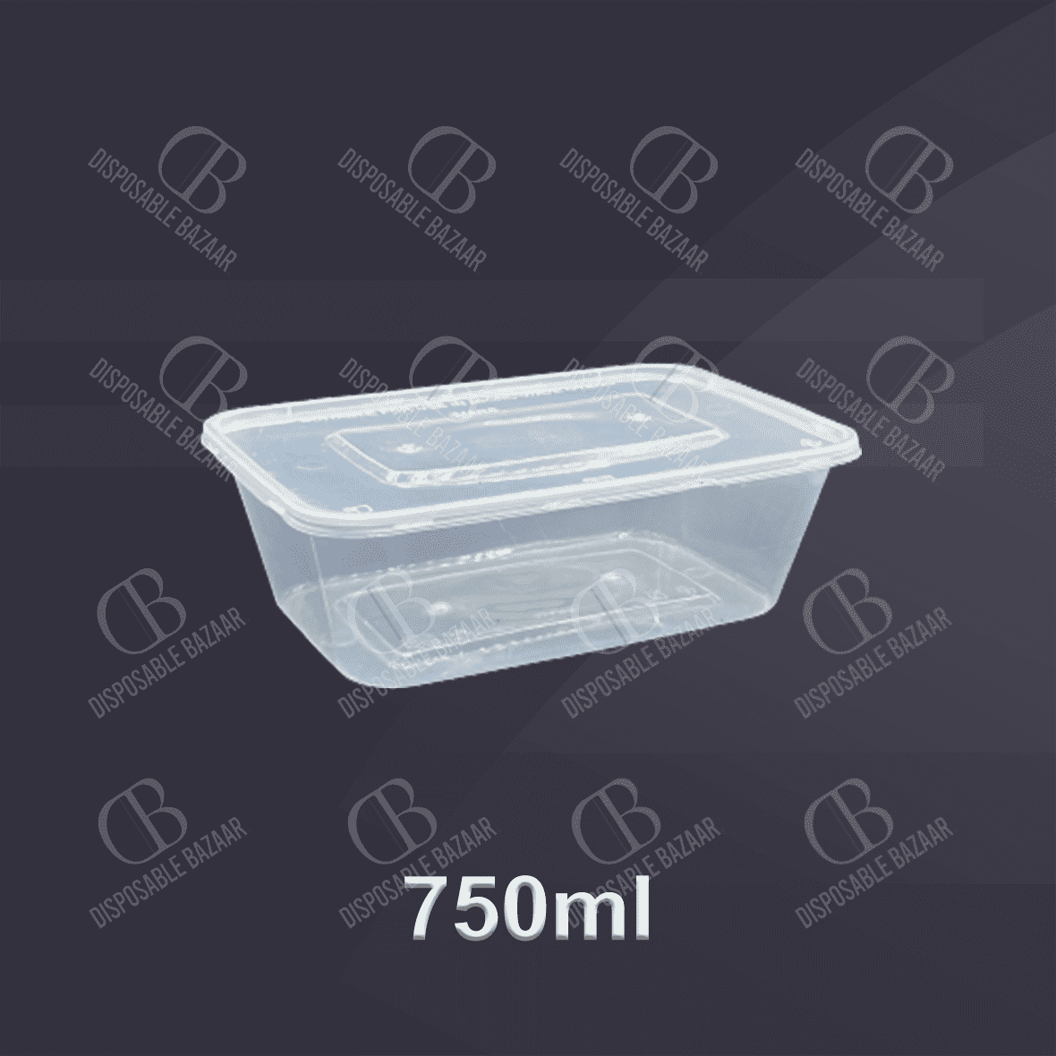 Disposable microwave food containers 750ml (50pcs)