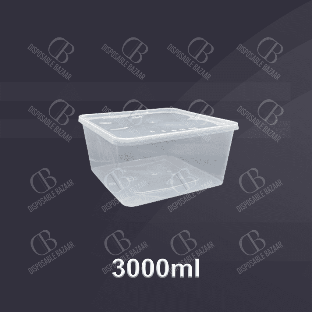 Plastic Container Transparent – 3000ml