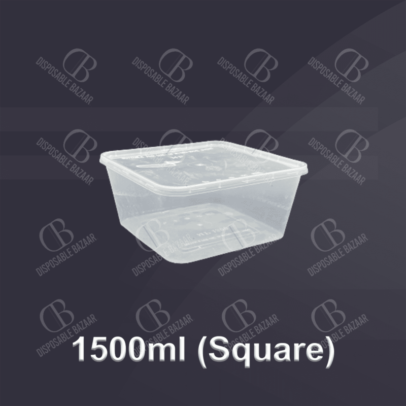 Plastic Container Transparent - 1500ml