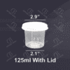 Cup 125ml with lid