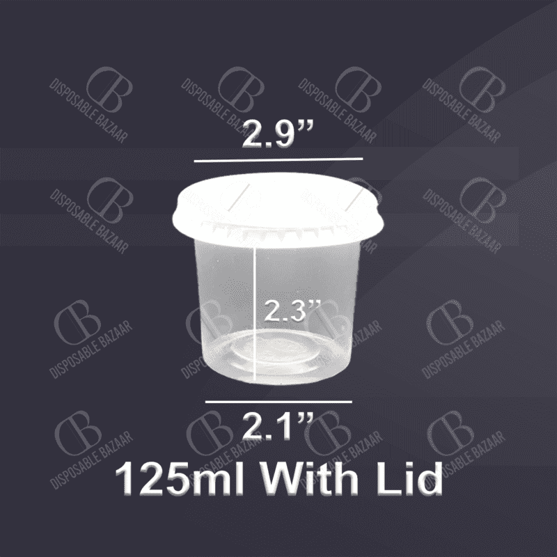 Cup 125ml with lid