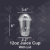 Juice Cup With Lid - 12oz