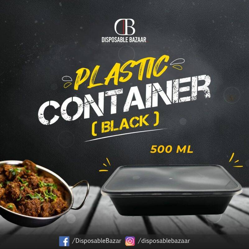 Plastic Container Black - C-500ml
