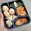 Plastic Container Black - 4 Portion Tray