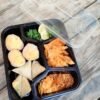 Plastic Container Black - 4 Portion Tray