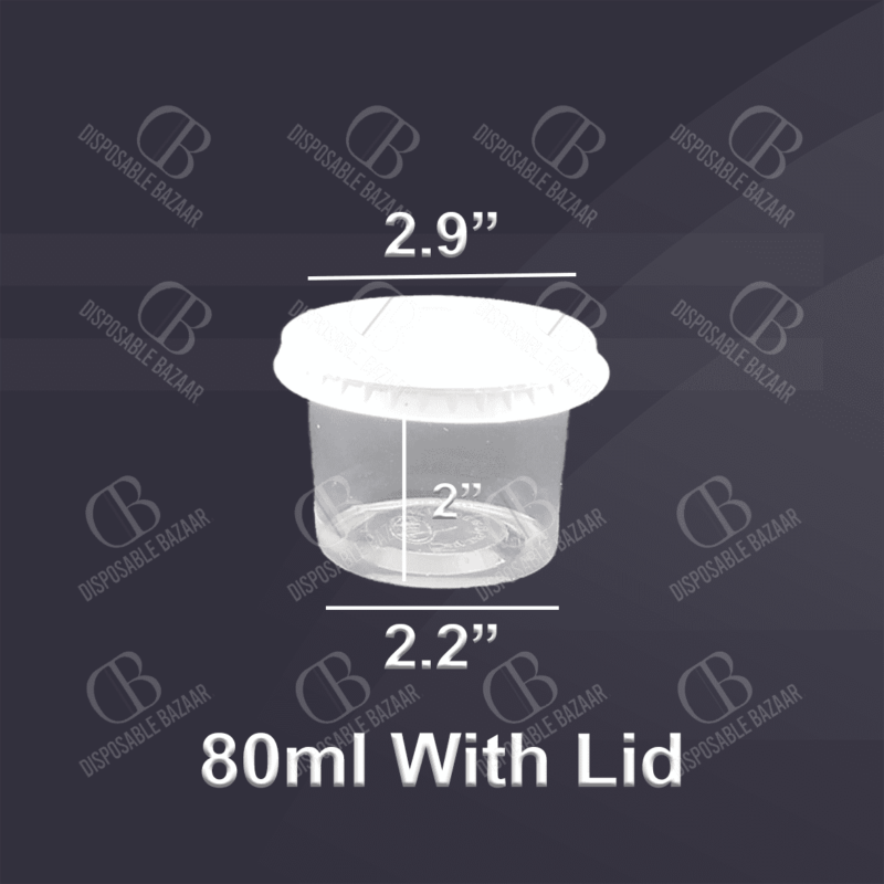 Cup 80ml lid