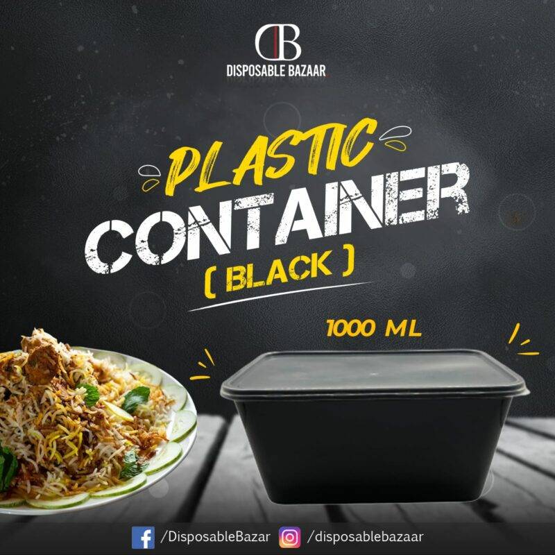 Plastic Container Black - C-1000ml