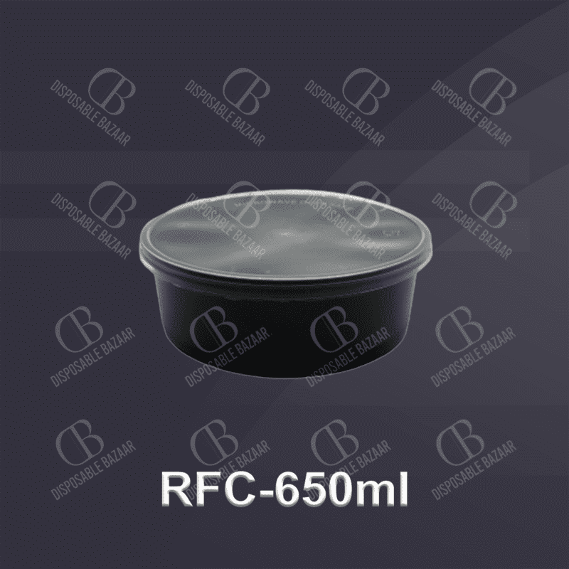 Plastic Container Black – RFC-650ml