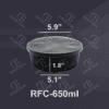 Plastic Container Black - RFC-650ml