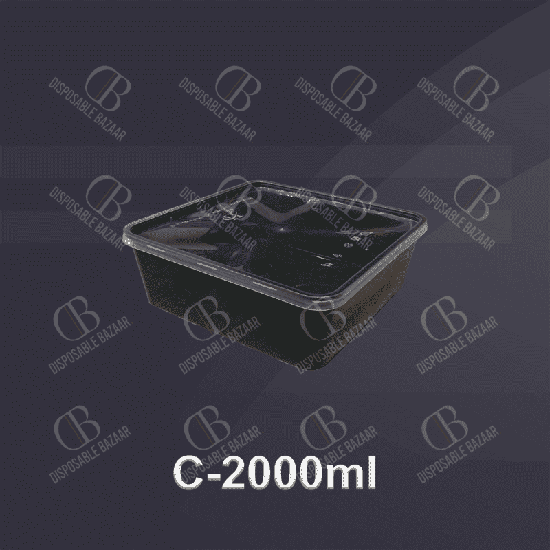 Plastic Container Black – C-2000ml