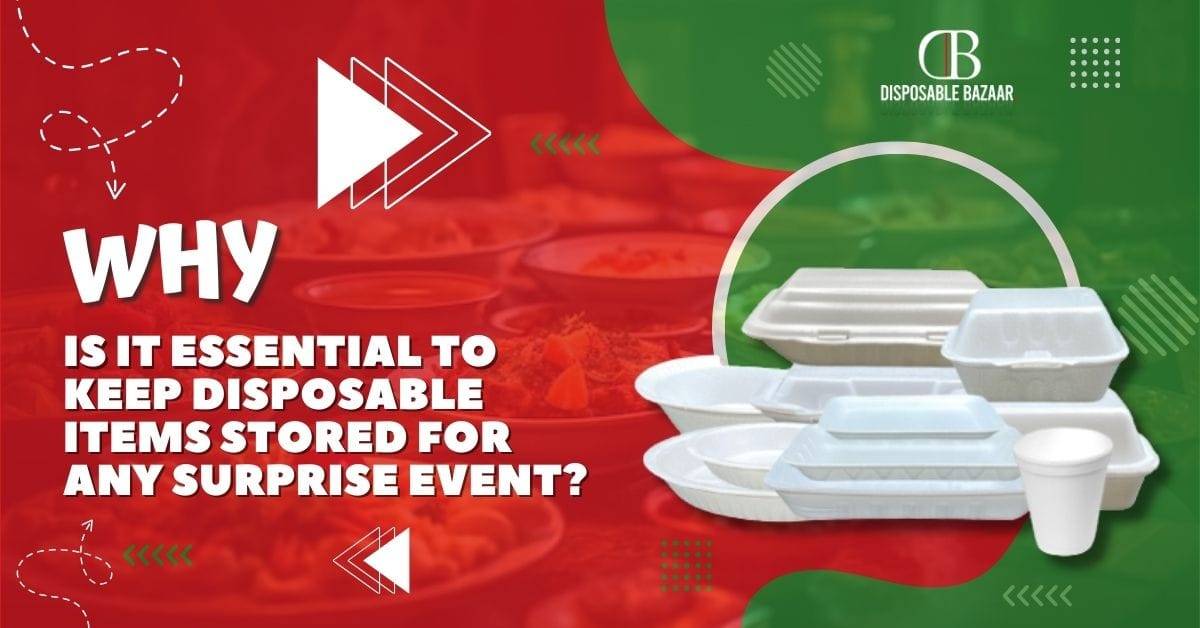 Why Is It Essential To Keep Disposable Items Stored For Any Surprise Event?