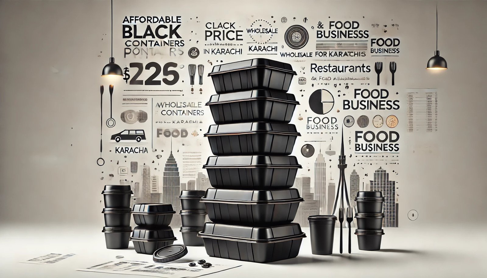 Affordable Black Containers Price in Karachi for Restaurants and Food Businesses