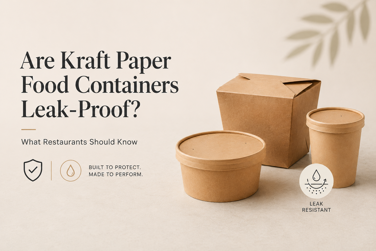Are Kraft Paper Food Containers Leak-Proof? What Restaurants Should Know