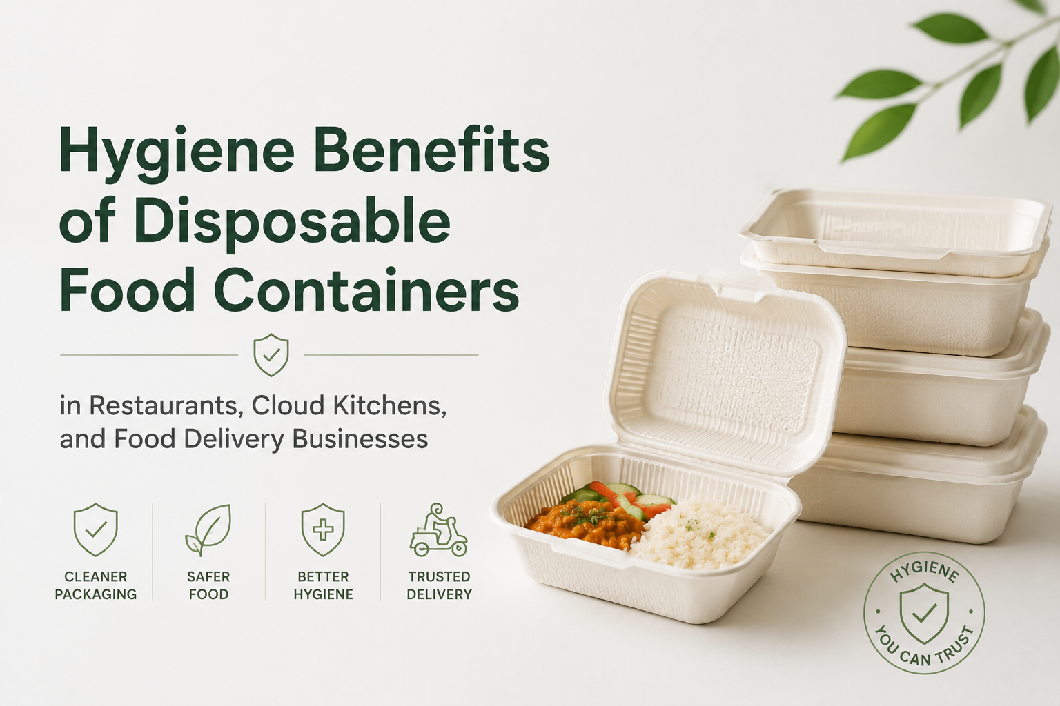 Hygiene Benefits of Disposable Food Containers in Restaurants, Cloud Kitchens, and Food Delivery Businesses
