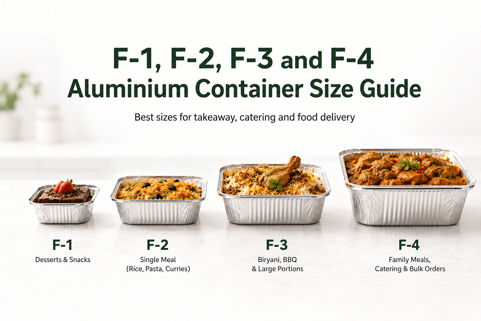 Complete F-1, F-2, F-3 and F-4 Aluminium Container Size Guide