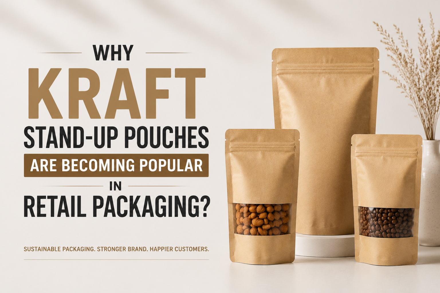 Why Kraft Stand Up Pouches Are Becoming Popular in Retail Packaging ?
