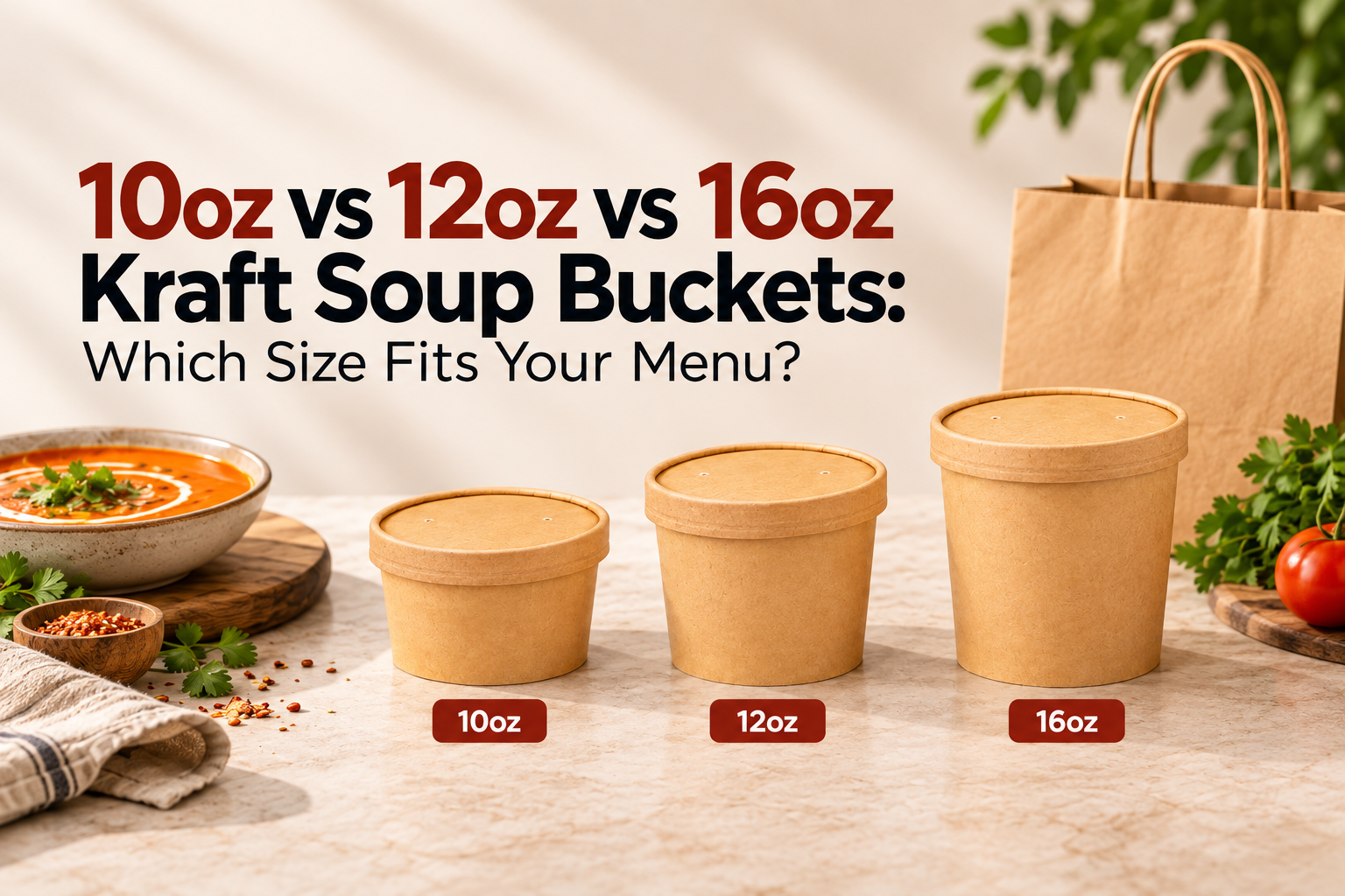 10oz vs 12oz vs 16oz Kraft Soup Buckets: Which Size Fits Your Menu?